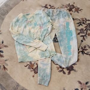 Matching Set Disney World Tie Dye Sweats Small Cotton